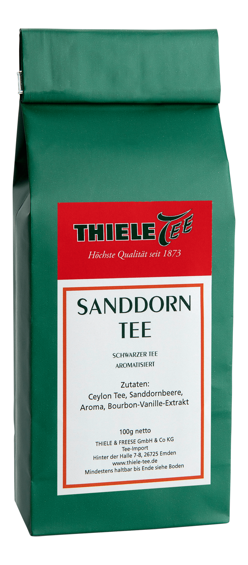 Schwarztee Sanddorn mit Vanille 100g